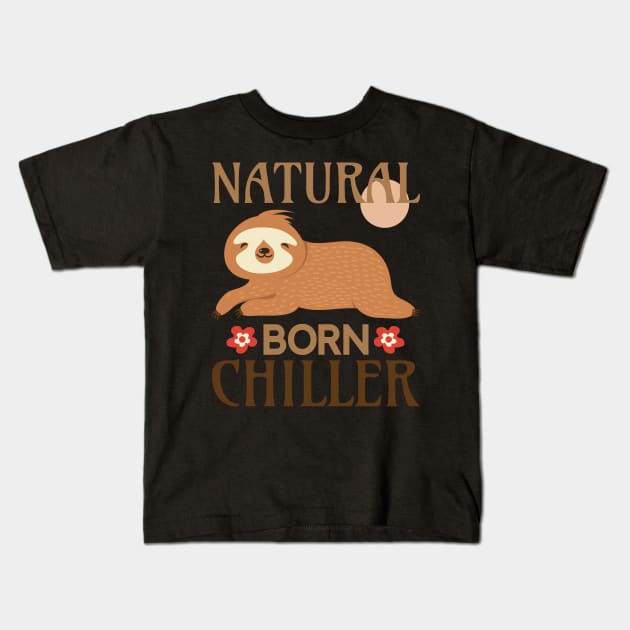 Natural Born Chiller Kids T-Shirt by Mande Art